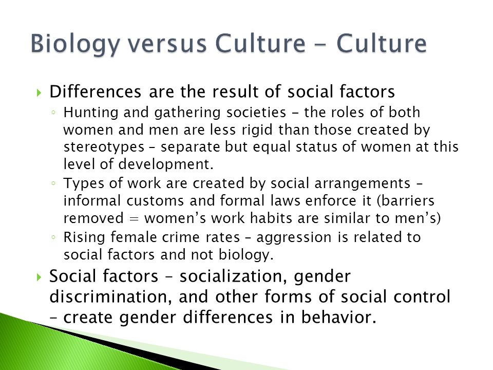 Gender roles biology or culture essay
